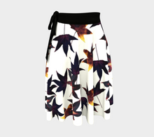 Load image into Gallery viewer, Black Leaf Jumble Wrap Skirt
