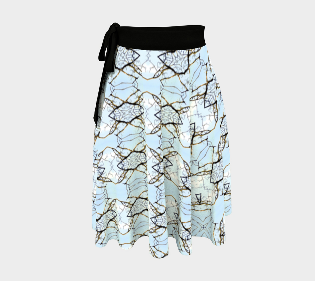 Blue Lichen Lace Wrap Skirt