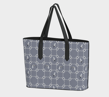 Load image into Gallery viewer, White Egret Check Vegan Leather Tote
