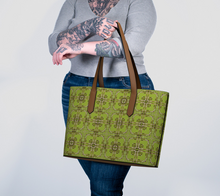 Load image into Gallery viewer, Lichen Log Green Vegan Leather Tote Bag
