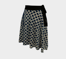 Load image into Gallery viewer, Camelbone Navy Blue X Wrap Skirt
