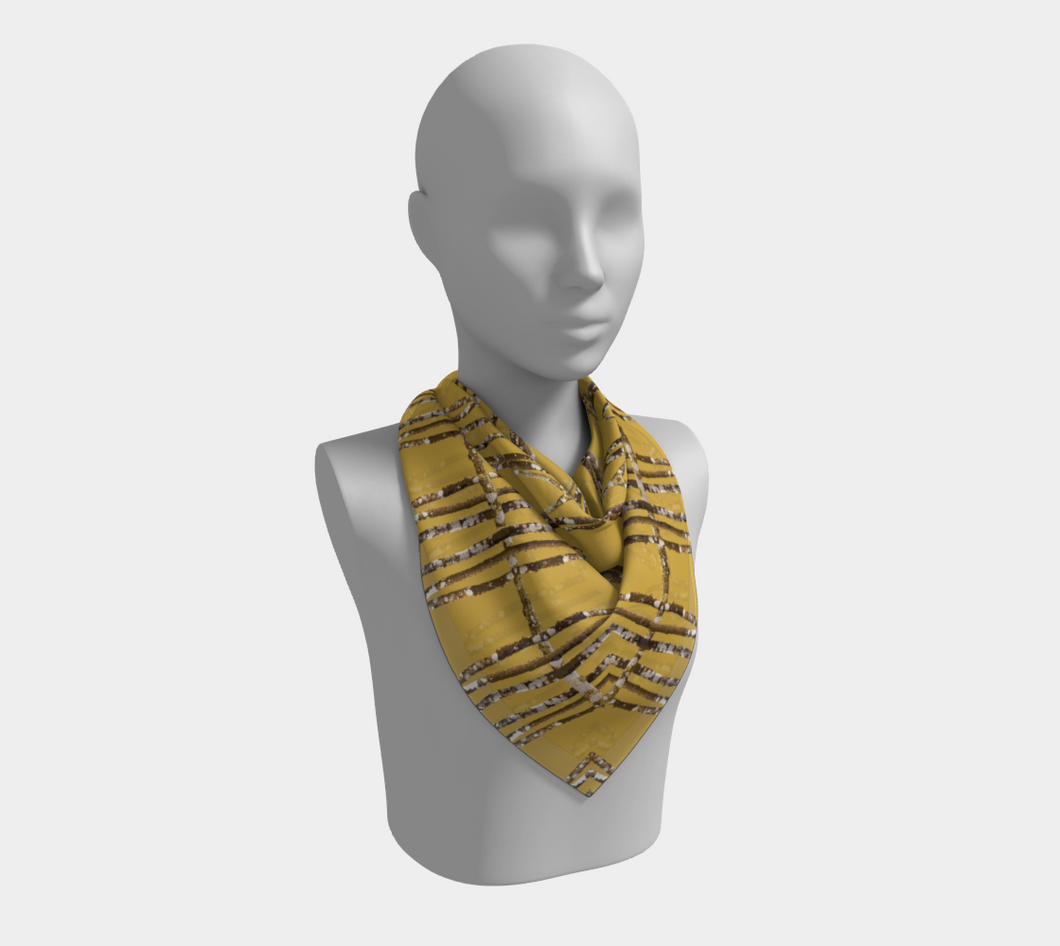 Lichen Logs Tan Square Scarf