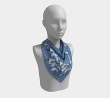 Load image into Gallery viewer, White Egret Landing Square Scarf
